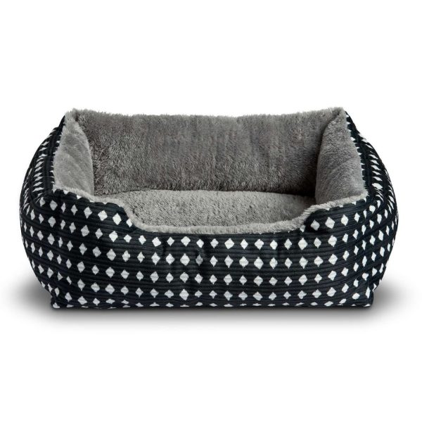 Comfortable Black Bed for Small Pets, 19x15